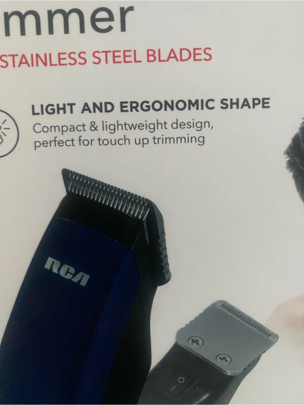 RCA • Pro Grooming System • Touch Up Trimmer  With Stainless Steel Blades• New